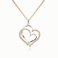 Women's Pendant Necklace Charm Necklace Heart Precious Fashion Zircon Rose Gold Plated Alloy Rose Gold 45 cm Necklace Jewelry 1pc For Christmas Halloween Party Evening Street Gift miniinthebox - thumbnail
