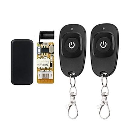 RF Wireless Smart Switch 3.7V-5V-9V-12V small size relay switch 1A current /learning code 2 pcs remote Momentary working way 433M miniinthebox