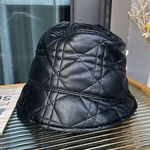 Hats Headwear leatherette Bowler  Cloche Hat Bucket Hat Cloche Hat Casual Holiday Simple Retro With Pure Color Splicing Headpiece Headwear Lightinthebox