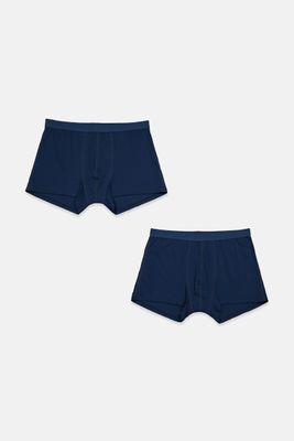 Mens 2-Piece 24/7 Cotton Hipster Brief Indigo Mens 2-Piece 24/7 Cotton Hipster Brief Indigo