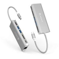 Adam Elements CASA Grey USB 3.1 USB Type-C 6 Port Hub - thumbnail