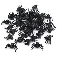 50pcs April Fool Plastic Spiders Spider Funny Joking Toy Halloween Decoration