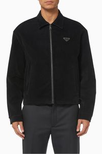 Triangle Logo Bomber Jacket in Velvet