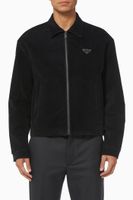 Triangle Logo Bomber Jacket in Velvet - thumbnail