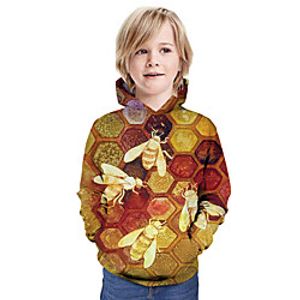 Kids Boys' Hoodie  Sweatshirt Long Sleeve Graphic Animal Unisex Print Brown Children Tops Summer Active Christmas Regular Fit 3-13 Years miniinthebox