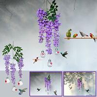 Realistic Purple Violet and Wisteria Branch Bird Feeder Perfect for Adding Charm to Your Garden While Providing a Feeding Haven for Birds Lightinthebox