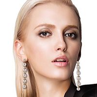 Women's Drop Earrings Drop Stylish Imitation Pearl Earrings Jewelry Gold For Date Festival 1 Pair miniinthebox - thumbnail