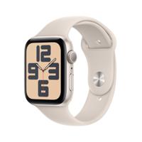 Apple Watch SE (2023) GPS 44mm Starlight Aluminium Case with Starlight Sport Band - M/L - thumbnail