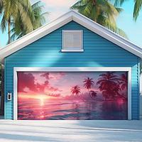 Summer Beach Holiday Outdoor Garage Door Cover Banner Beautiful Large Backdrop Decoration for Outdoor Garage Door Home Wall Decorations Event Party Parade Lightinthebox