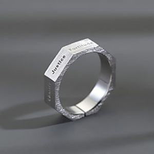 Open Cuff Ring Vintage Style Silver Silver-Plated Letter Simple Vintage 1pc Adjustable  Men's Lightinthebox