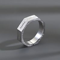 Open Cuff Ring Vintage Style Silver Silver-Plated Letter Simple Vintage 1pc Adjustable  Men's Lightinthebox - thumbnail