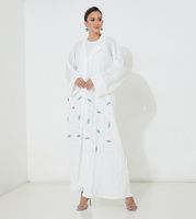 Moistreet White Cotton Abaya (XS, S, M, L, XL, XXL)