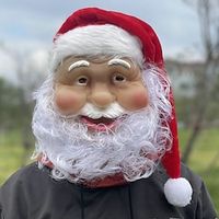 Christmas Party Party Supplies Game Performance Props Beard Decorations Santa Claus Masks Christmas Hats Lightinthebox - thumbnail