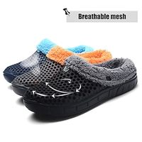 Women's Slippers Clogs Slip-Ons Fuzzy Slippers Fluffy Slippers Plus Size House Slippers Home Daily Winter Flat Heel Basic Casual Comfort PU Loafer Hollow-out Black Pink Blue miniinthebox - thumbnail