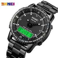 SKMEI 3 Time Chrono Quartz Watch Mens LED Light Digital Wristwatches Calendar Stopwatch Sport Watches miniinthebox SKMEI 3 Time Chrono Quartz Watch Mens LED Light Digital Wristwatches Calendar Stopwatch Sport Watches miniinthebox