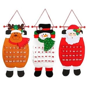 Christmas Advent Calendar Santa Claus Snowman Elk Xmas New Year Christmas Decoration for Home Office Ornaments miniinthebox