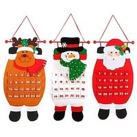 Christmas Advent Calendar Santa Claus Snowman Elk Xmas New Year Christmas Decoration for Home Office Ornaments miniinthebox - thumbnail