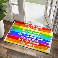 Pride Rainbow Doormat Non-Slip Oil Proof Rug Indoor Outdoor Mat Bedroom Decor Bathroom Mat Entrance Rug Door Mat Lightinthebox - thumbnail