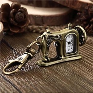 Vintage Fashion Sewing Machine Key Chain Hanging Watch Necklace Pocket Watch Lightinthebox