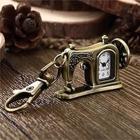 Vintage Fashion Sewing Machine Key Chain Hanging Watch Necklace Pocket Watch Lightinthebox - thumbnail