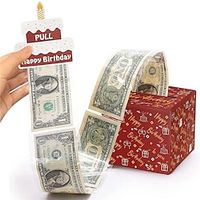 Money Box for Cash Gift Pull Happy Birthday Surprise Gift Box Birthday Gift Ideas DIY Set Money Pull Box for Cash Gift Lightinthebox - thumbnail