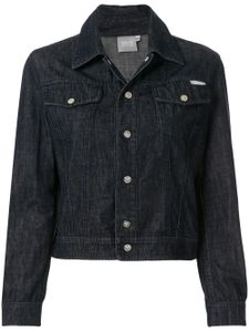 Versace Pre-Owned cropped denim jacket - Blue