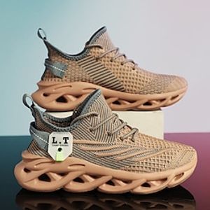 Men's Sneakers Comfort Shoes Athletic Walking Shoes PU Over The Knee Boots White  Silver Black Beige Fall Lightinthebox