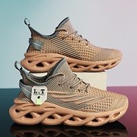Men's Sneakers Comfort Shoes Athletic Walking Shoes PU Over The Knee Boots White  Silver Black Beige Fall Lightinthebox - thumbnail