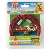 Four Paws Vinyl Coated Steel Cable Dog Tie Out Medium Weight 15 Ft.