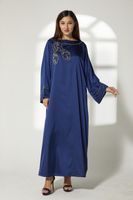 Moistreet Navy Silk Hand Embroidered Kaftan (XS, S, M, L, XL, XXL) Moistreet Navy Silk Hand Embroidered Kaftan (XS, S, M, L, XL, XXL)