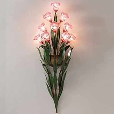 Wall Sconces Flower Design G46 Led Bedside Sconce Lighting Fixture with Metal Glass Vanity Lighting Metal Wall Mounted Lamps for Bedroom Hallway 110-240V miniinthebox