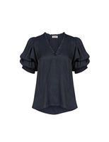 Short-Sleeve Wrap Blouse - thumbnail