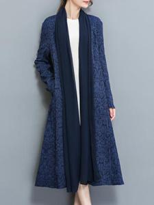 Elegant Jacquard Cardigan Long Sleeves Jacket For Women