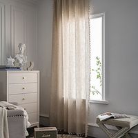 Cotton and Linen Printed Curtain Long Curtain,Semi Blackout Curtains,American Style Rod One Curtain Tassel Curtains for Bedroom,Cafe,Kitchen,Loft,1 Panel Manufacturer Direct Sales,Panels Lightinthebox - thumbnail