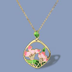 Women's Clear AAA Cubic Zirconia Necklace Monogram Floral / Botanicals Ethnic Rustic Vintage Brass Gold 50 cm Necklace Jewelry 1pc For Wedding Anniversary Party Evening miniinthebox
