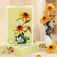 821pcs Sunflower Bouquet Puzzle Model Building Blocks Gifts For Girls mother day for her Lightinthebox - thumbnail