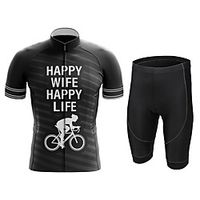 21Grams Men's Short Sleeve Cycling Jersey with Shorts Summer Spandex Black Bike Quick Dry Moisture Wicking Sports Graphic Mountain Bike MTB Road Bike Cycling Clothing Apparel  Stretchy  Athletic Lightinthebox - thumbnail