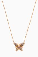 Pastel Fireworks Small Butterfly Sapphire & Diamond Necklace in 18kt Rose Gold Pastel Fireworks Small Butterfly Sapphire & Diamond Necklace in 18kt Rose Gold