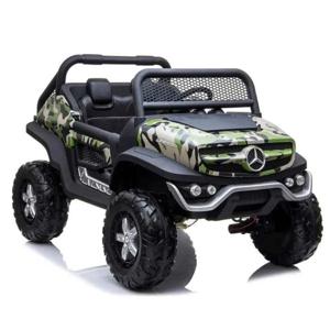 Mercedes Benz Unimog 2seater Rideon Car - Army 12V (UAE Delivery Only)