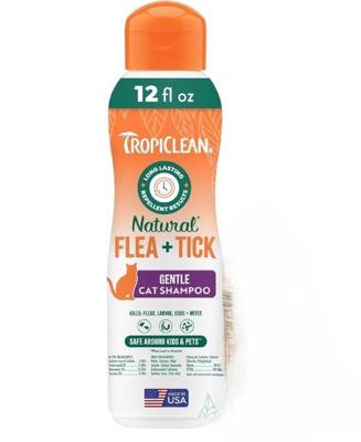 Tropi Clean Natural Flea + Tick Gentle Cat Shampoo, 12oz