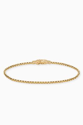 Square Bracelet in 9kt Gold Plated Sterling Silver