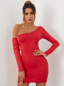 Sexy Cold Shoulder Long Sleeves Mini Dress