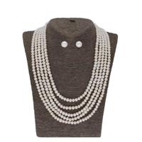 Zara 5 Lines Pearl Necklaces Set - JPFEB-22-129