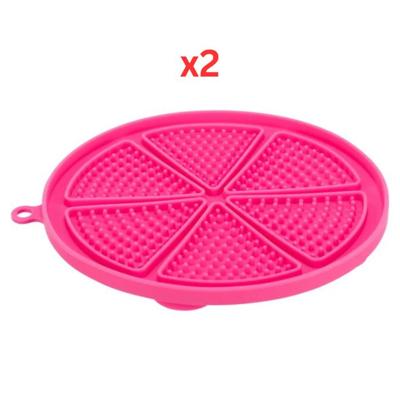 Trixie Lick N Snack Round Mat With Suction Pad For Dogs - Pink 18cm (Pack Of 2)