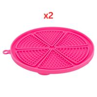Trixie Lick N Snack Round Mat With Suction Pad For Dogs - Pink 18cm (Pack Of 2)