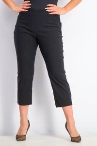 Womens Petite Size Plain Capri Pants  Black