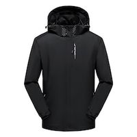 Men's Hoodied Jacket Hiking Jacket Going out Running Quick Dry Rainproof Printing Spring, Fall, Winter, Summer Quotes  Sayings Outdoor Leisure Hooded Regular Black Dark Grey Dark Blue Beige Jacket Lightinthebox - thumbnail