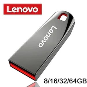 Lenovo 8GB USB Flash Drives Mini Metal Real Capacity Memory Stick Black Pen Drive Creative Business Gift Silver Storage U Disk miniinthebox