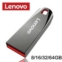 Lenovo 8GB USB Flash Drives Mini Metal Real Capacity Memory Stick Black Pen Drive Creative Business Gift Silver Storage U Disk miniinthebox - thumbnail