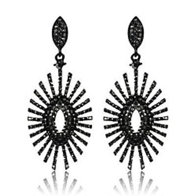 Women's Earrings Holiday Wedding Birthday Romantic Earrings Jewelry Black For Street Date Festival 1 Pair miniinthebox